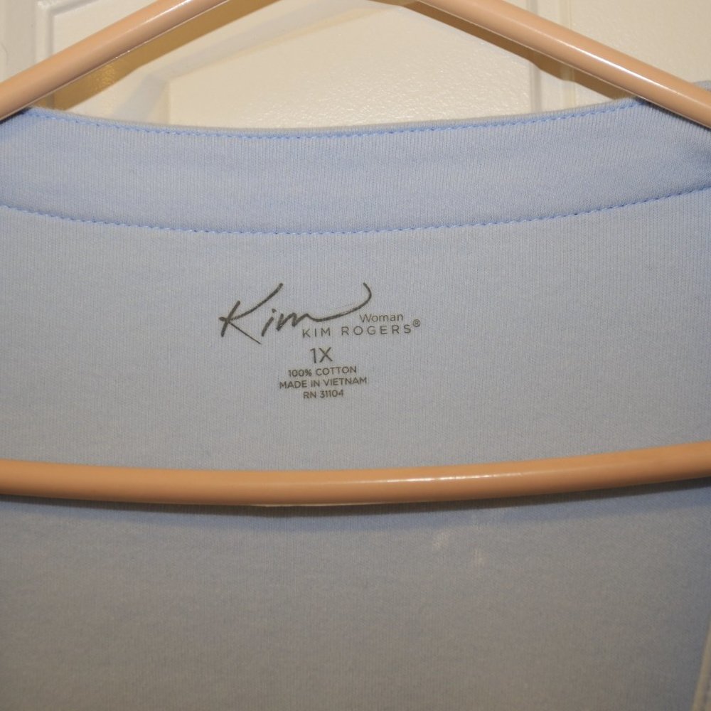Kim Rogers Square Neck Tee 1X - Picture 2 of 3